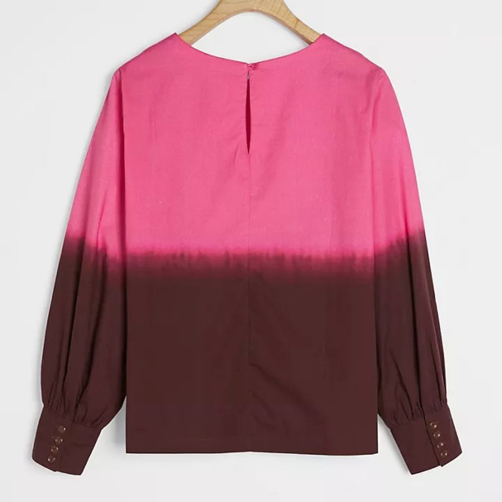 Anthropologie Dorothea Dip-Dyed Blouse - Picture 2 of 4